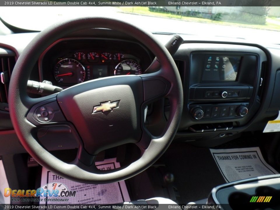 2019 Chevrolet Silverado LD Custom Double Cab 4x4 Summit White / Dark Ash/Jet Black Photo #21
