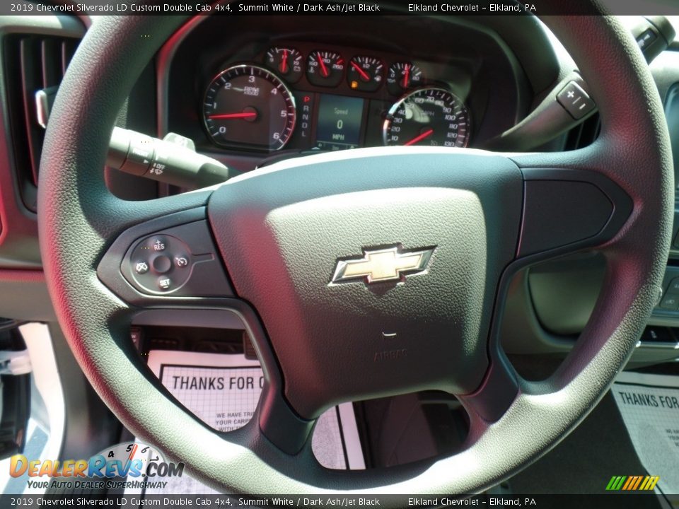 2019 Chevrolet Silverado LD Custom Double Cab 4x4 Summit White / Dark Ash/Jet Black Photo #22