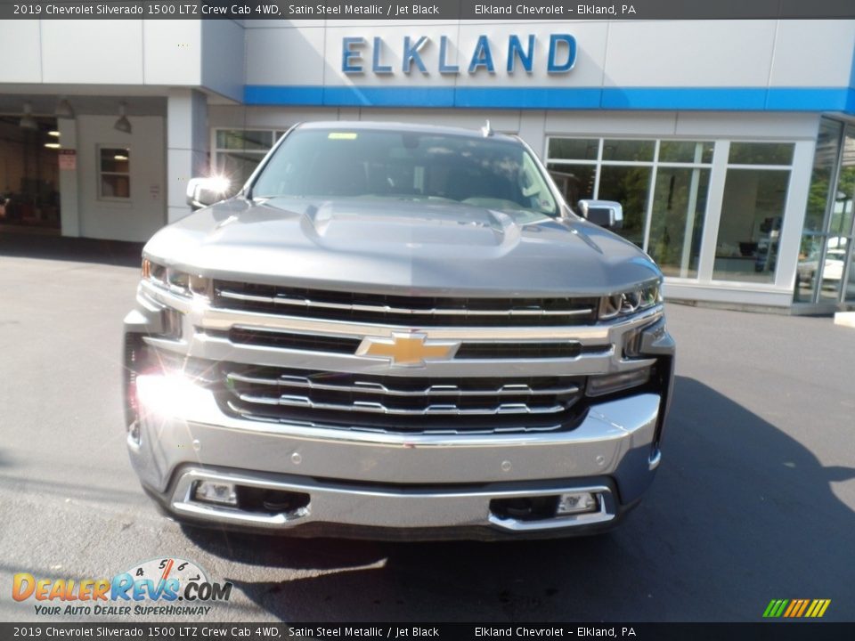2019 Chevrolet Silverado 1500 LTZ Crew Cab 4WD Satin Steel Metallic / Jet Black Photo #3