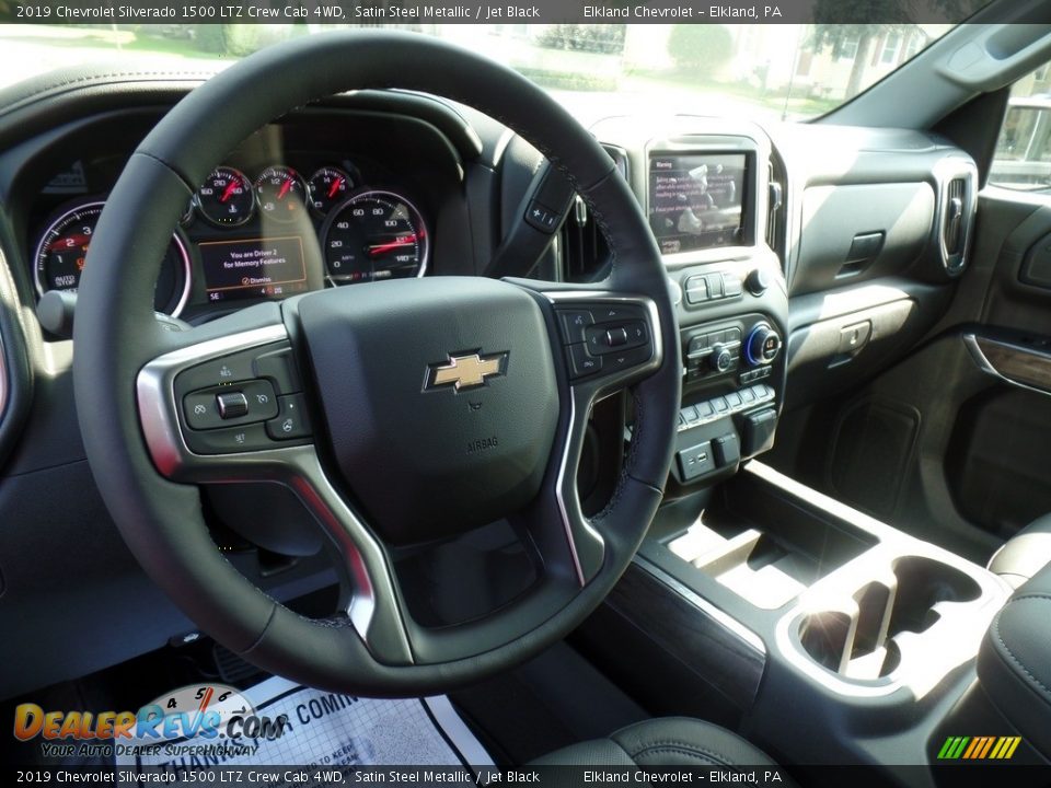 2019 Chevrolet Silverado 1500 LTZ Crew Cab 4WD Satin Steel Metallic / Jet Black Photo #22