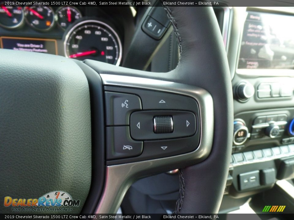 2019 Chevrolet Silverado 1500 LTZ Crew Cab 4WD Satin Steel Metallic / Jet Black Photo #25
