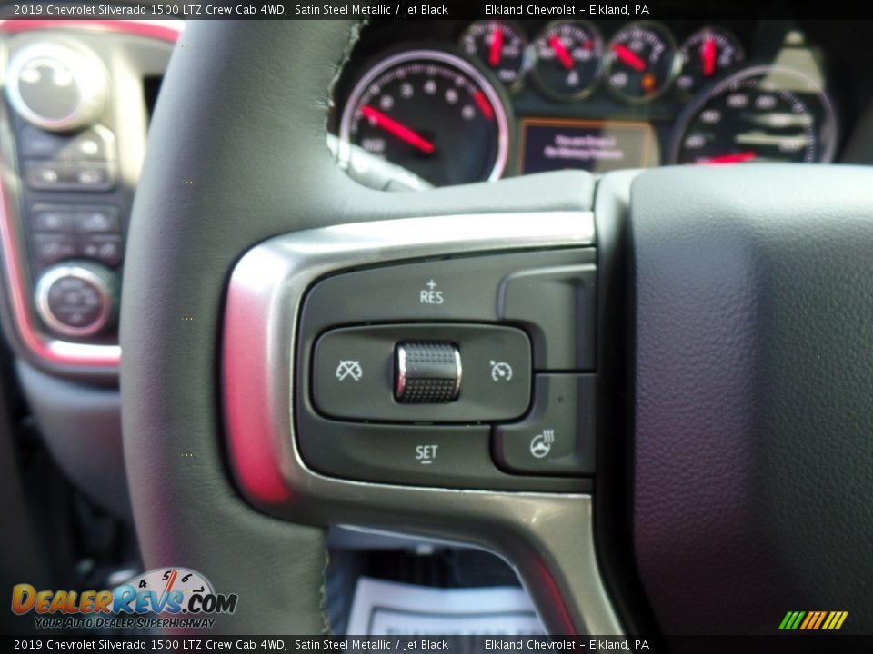 2019 Chevrolet Silverado 1500 LTZ Crew Cab 4WD Satin Steel Metallic / Jet Black Photo #26
