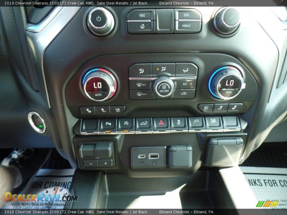 2019 Chevrolet Silverado 1500 LTZ Crew Cab 4WD Satin Steel Metallic / Jet Black Photo #35