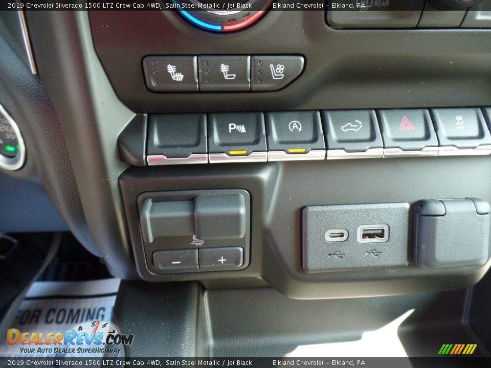 2019 Chevrolet Silverado 1500 LTZ Crew Cab 4WD Satin Steel Metallic / Jet Black Photo #36