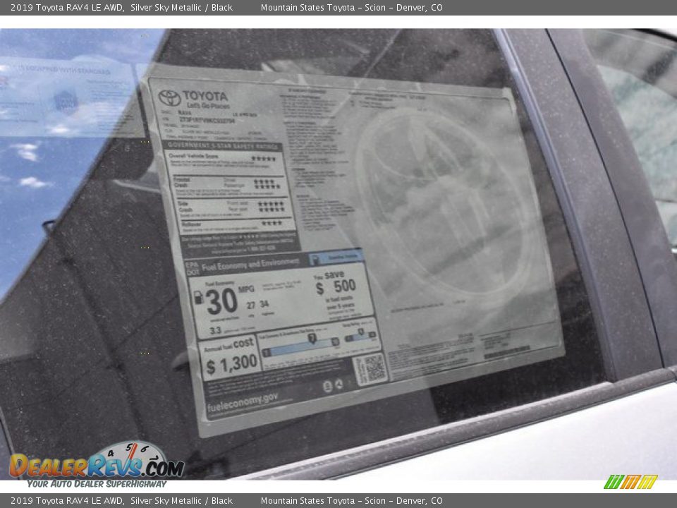 2019 Toyota RAV4 LE AWD Silver Sky Metallic / Black Photo #10