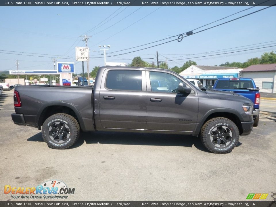 2019 Ram 1500 Rebel Crew Cab 4x4 Granite Crystal Metallic / Black/Red Photo #4