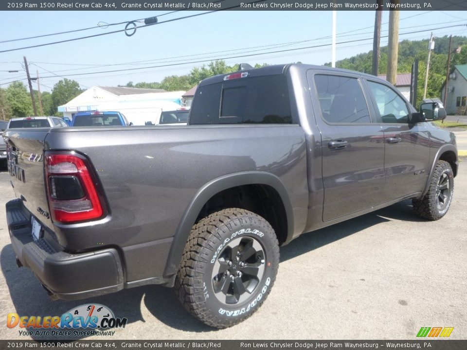 2019 Ram 1500 Rebel Crew Cab 4x4 Granite Crystal Metallic / Black/Red Photo #10