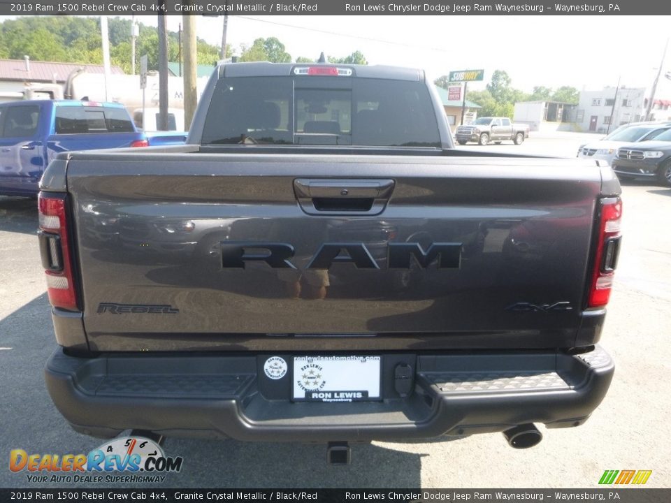2019 Ram 1500 Rebel Crew Cab 4x4 Granite Crystal Metallic / Black/Red Photo #11