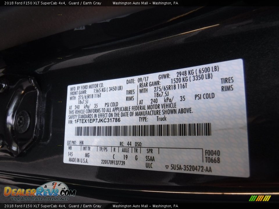 2018 Ford F150 XLT SuperCab 4x4 Guard / Earth Gray Photo #29