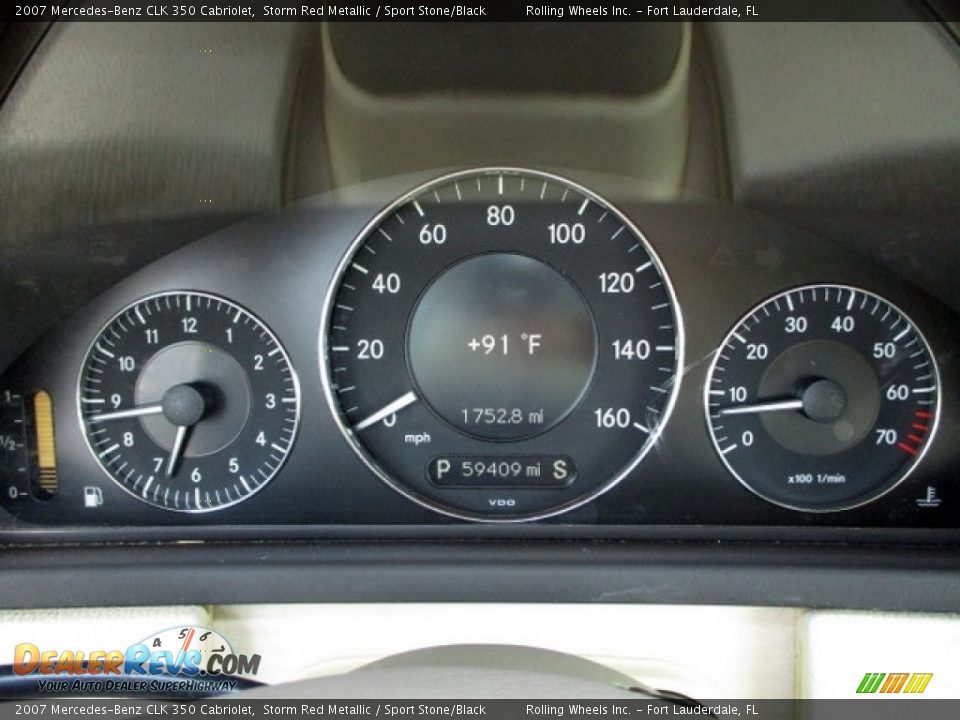 2007 Mercedes-Benz CLK 350 Cabriolet Storm Red Metallic / Sport Stone/Black Photo #2