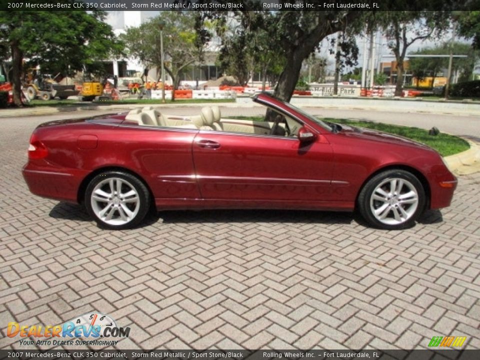 2007 Mercedes-Benz CLK 350 Cabriolet Storm Red Metallic / Sport Stone/Black Photo #3