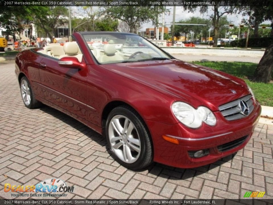 2007 Mercedes-Benz CLK 350 Cabriolet Storm Red Metallic / Sport Stone/Black Photo #5