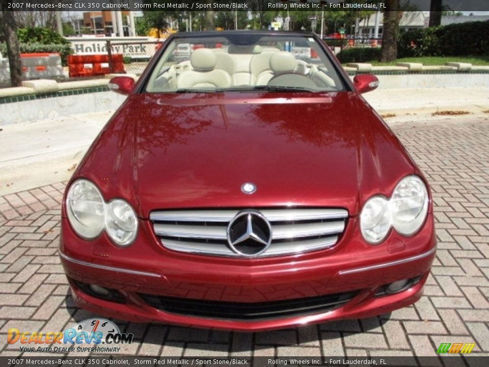 2007 Mercedes-Benz CLK 350 Cabriolet Storm Red Metallic / Sport Stone/Black Photo #7