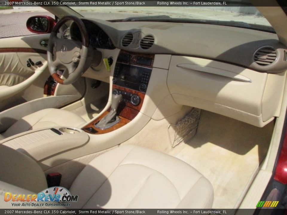 2007 Mercedes-Benz CLK 350 Cabriolet Storm Red Metallic / Sport Stone/Black Photo #8