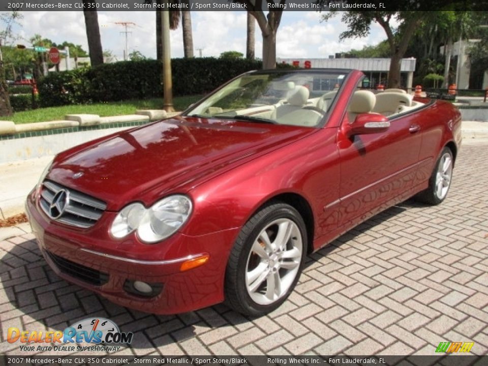 2007 Mercedes-Benz CLK 350 Cabriolet Storm Red Metallic / Sport Stone/Black Photo #9