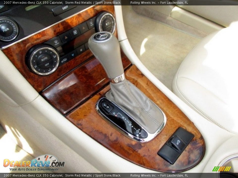 2007 Mercedes-Benz CLK 350 Cabriolet Storm Red Metallic / Sport Stone/Black Photo #14