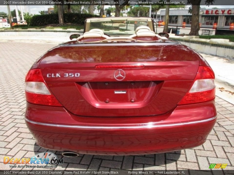 2007 Mercedes-Benz CLK 350 Cabriolet Storm Red Metallic / Sport Stone/Black Photo #15