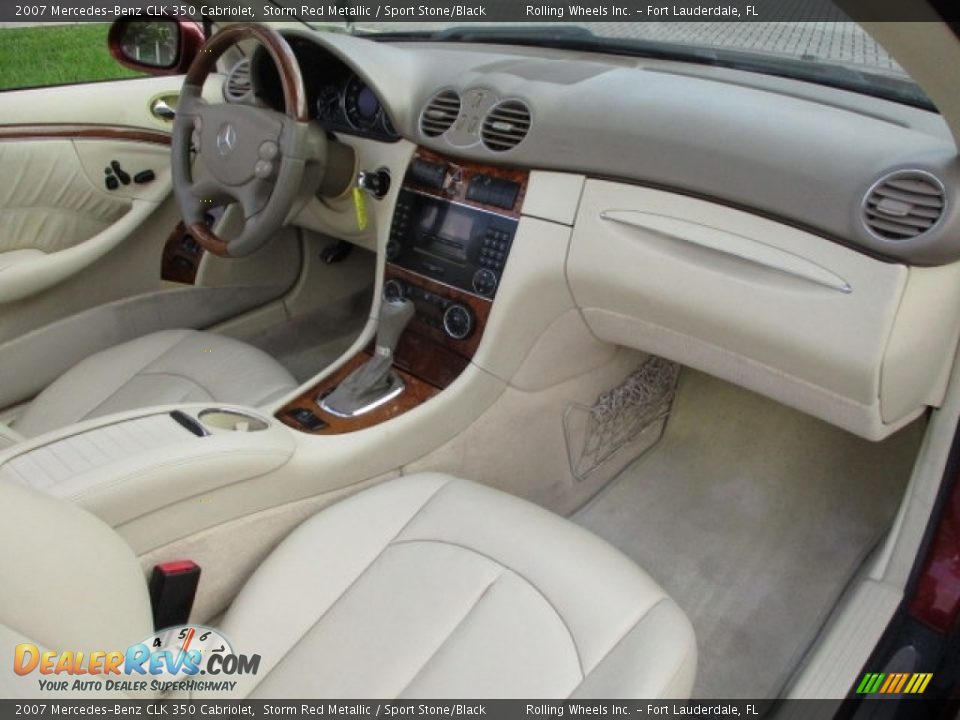 2007 Mercedes-Benz CLK 350 Cabriolet Storm Red Metallic / Sport Stone/Black Photo #16