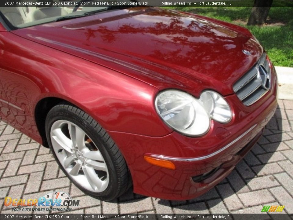 2007 Mercedes-Benz CLK 350 Cabriolet Storm Red Metallic / Sport Stone/Black Photo #17