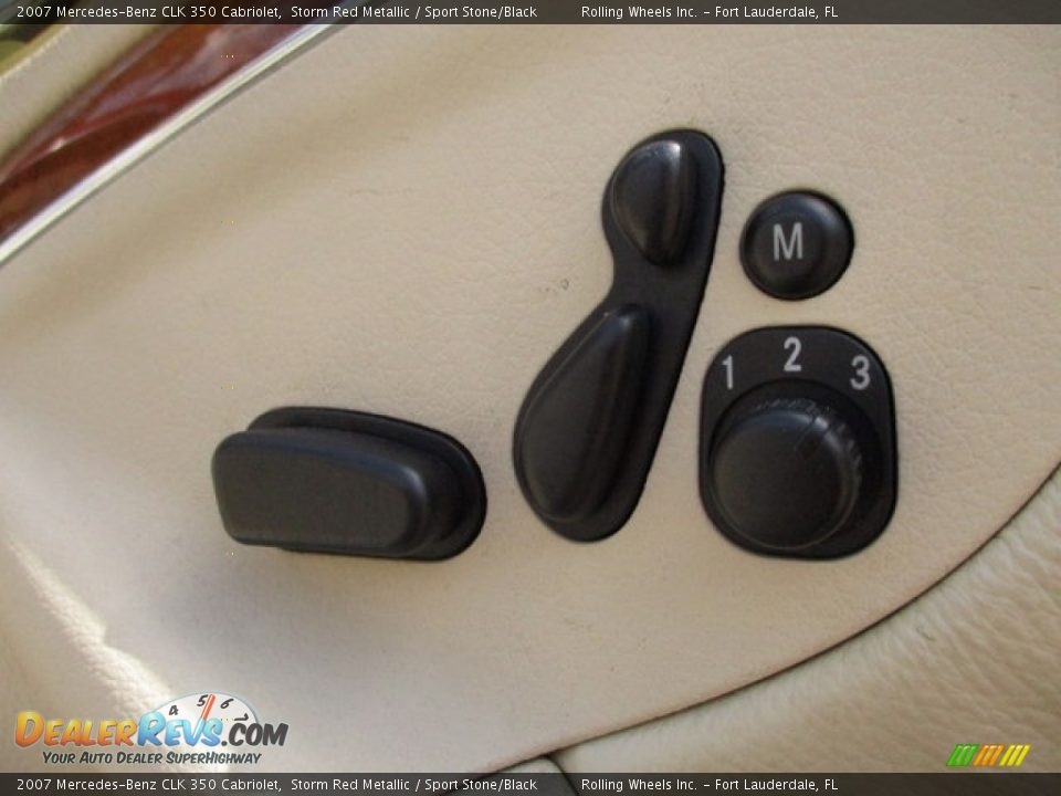 2007 Mercedes-Benz CLK 350 Cabriolet Storm Red Metallic / Sport Stone/Black Photo #18
