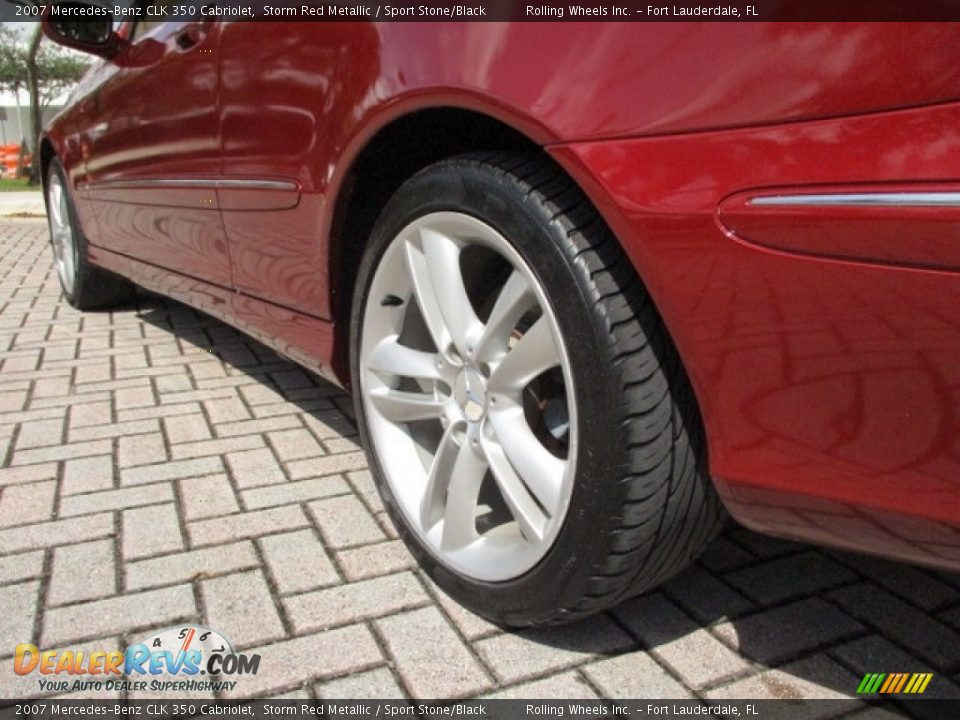 2007 Mercedes-Benz CLK 350 Cabriolet Storm Red Metallic / Sport Stone/Black Photo #20
