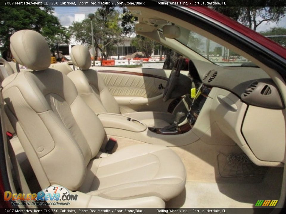 2007 Mercedes-Benz CLK 350 Cabriolet Storm Red Metallic / Sport Stone/Black Photo #21