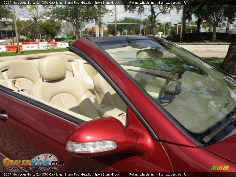 2007 Mercedes-Benz CLK 350 Cabriolet Storm Red Metallic / Sport Stone/Black Photo #23