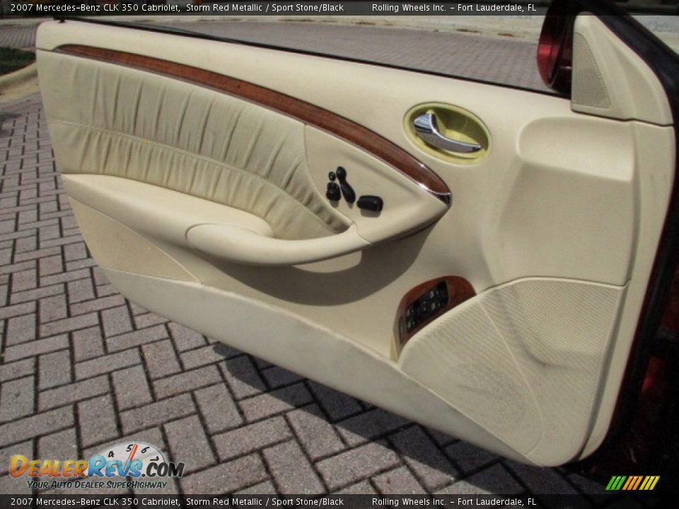 2007 Mercedes-Benz CLK 350 Cabriolet Storm Red Metallic / Sport Stone/Black Photo #24