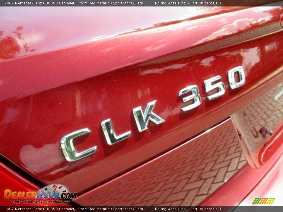 2007 Mercedes-Benz CLK 350 Cabriolet Storm Red Metallic / Sport Stone/Black Photo #25