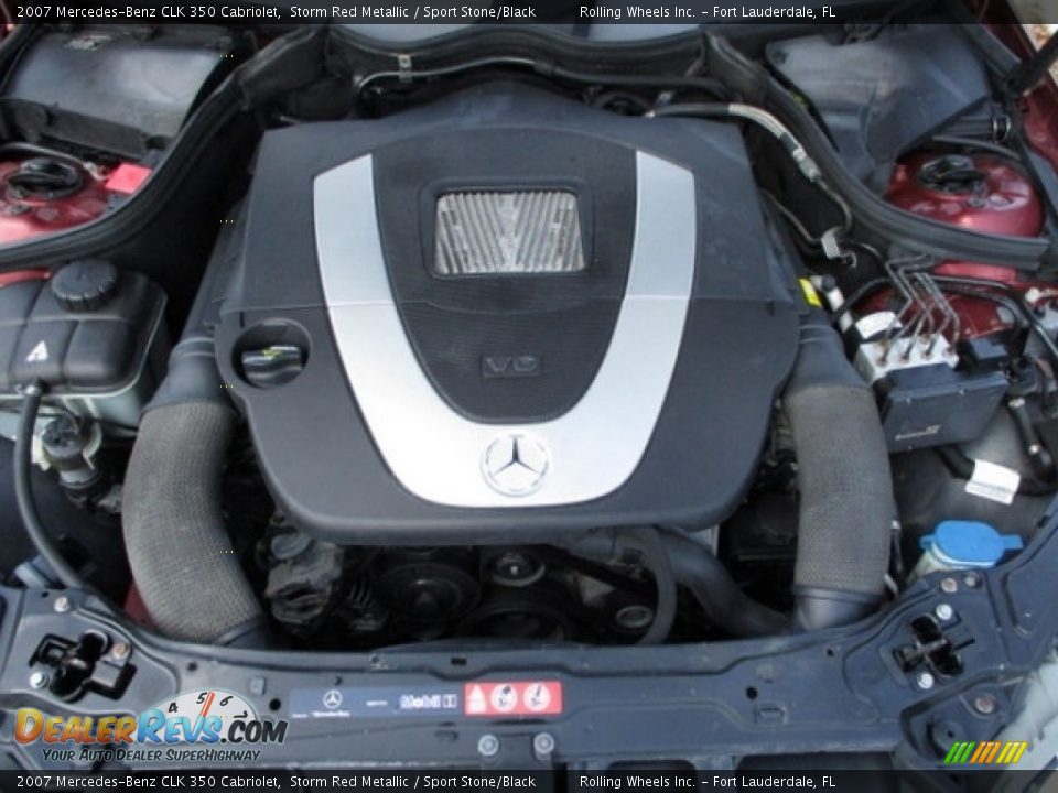2007 Mercedes-Benz CLK 350 Cabriolet Storm Red Metallic / Sport Stone/Black Photo #26