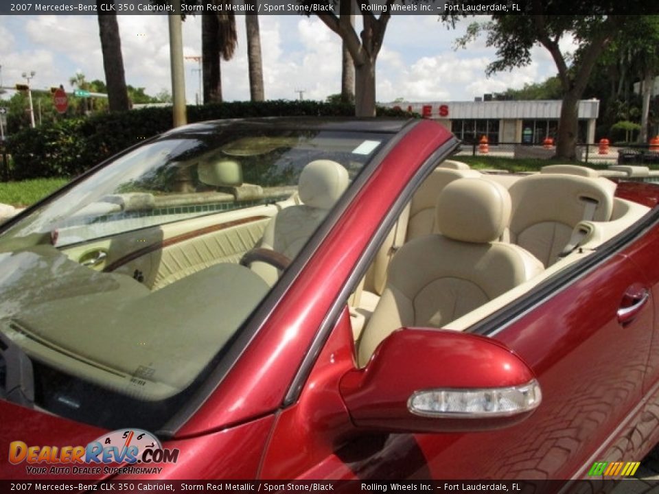 2007 Mercedes-Benz CLK 350 Cabriolet Storm Red Metallic / Sport Stone/Black Photo #27