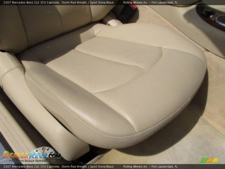 2007 Mercedes-Benz CLK 350 Cabriolet Storm Red Metallic / Sport Stone/Black Photo #29