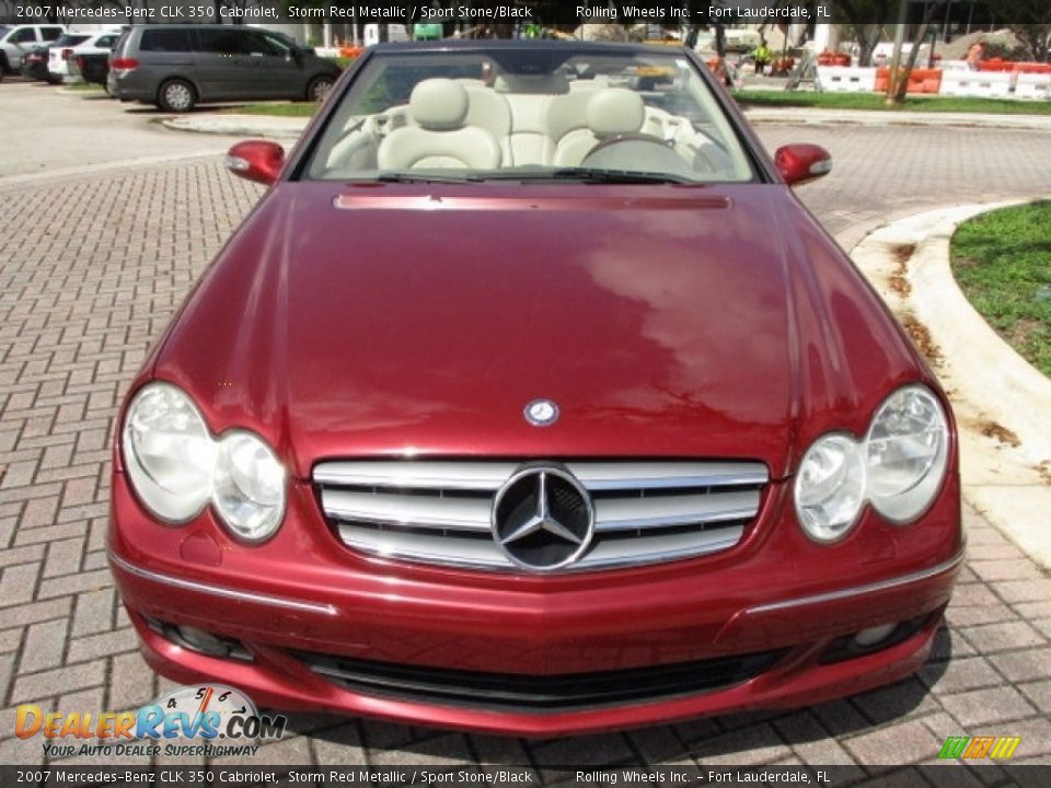 2007 Mercedes-Benz CLK 350 Cabriolet Storm Red Metallic / Sport Stone/Black Photo #30