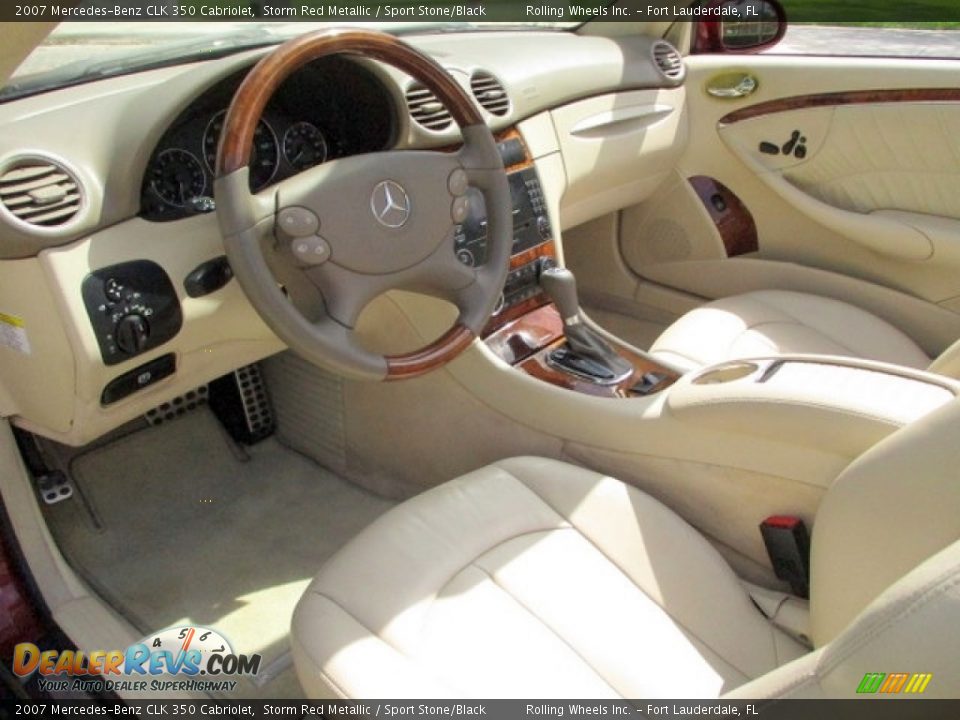 2007 Mercedes-Benz CLK 350 Cabriolet Storm Red Metallic / Sport Stone/Black Photo #31