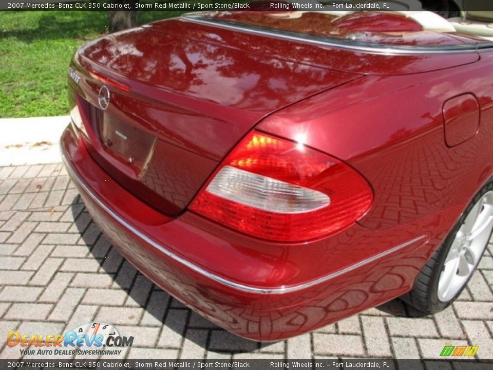 2007 Mercedes-Benz CLK 350 Cabriolet Storm Red Metallic / Sport Stone/Black Photo #32