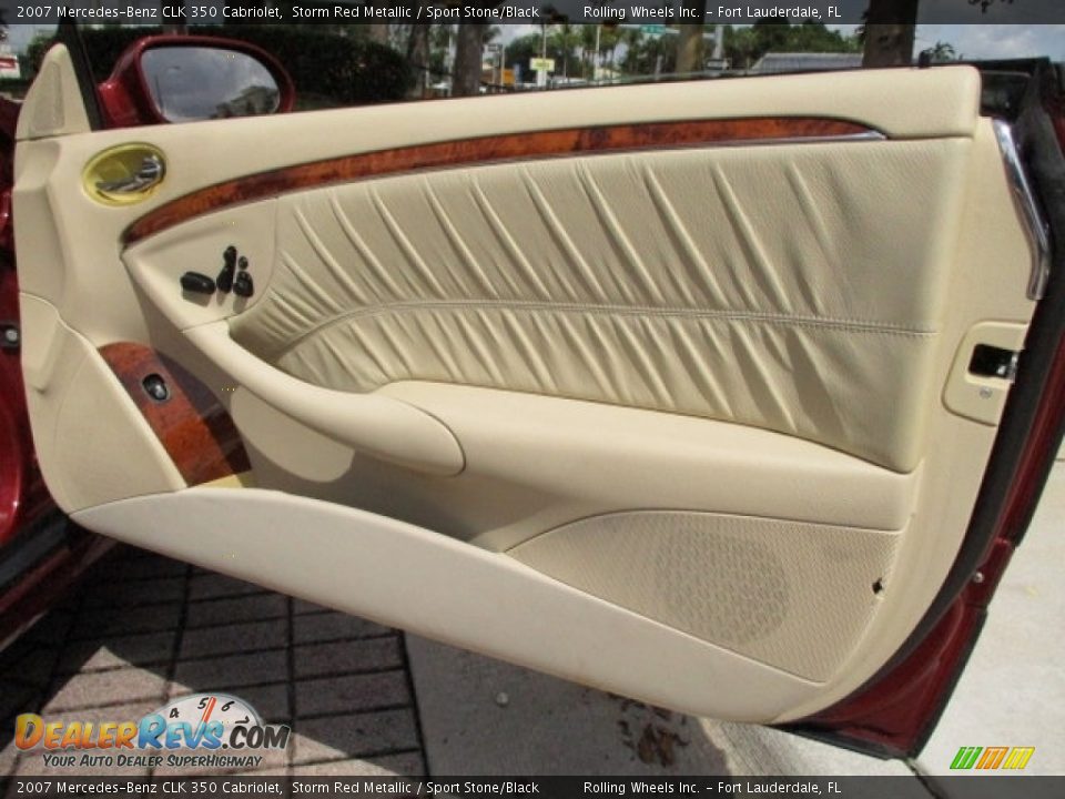 2007 Mercedes-Benz CLK 350 Cabriolet Storm Red Metallic / Sport Stone/Black Photo #33