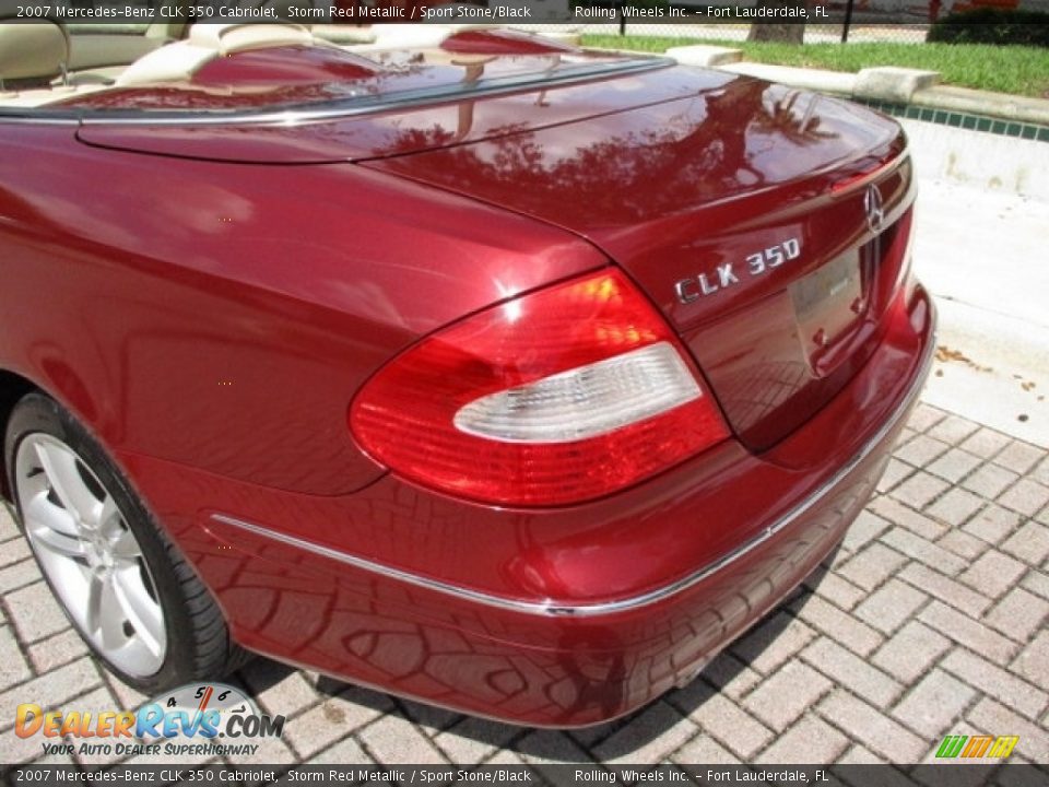 2007 Mercedes-Benz CLK 350 Cabriolet Storm Red Metallic / Sport Stone/Black Photo #34
