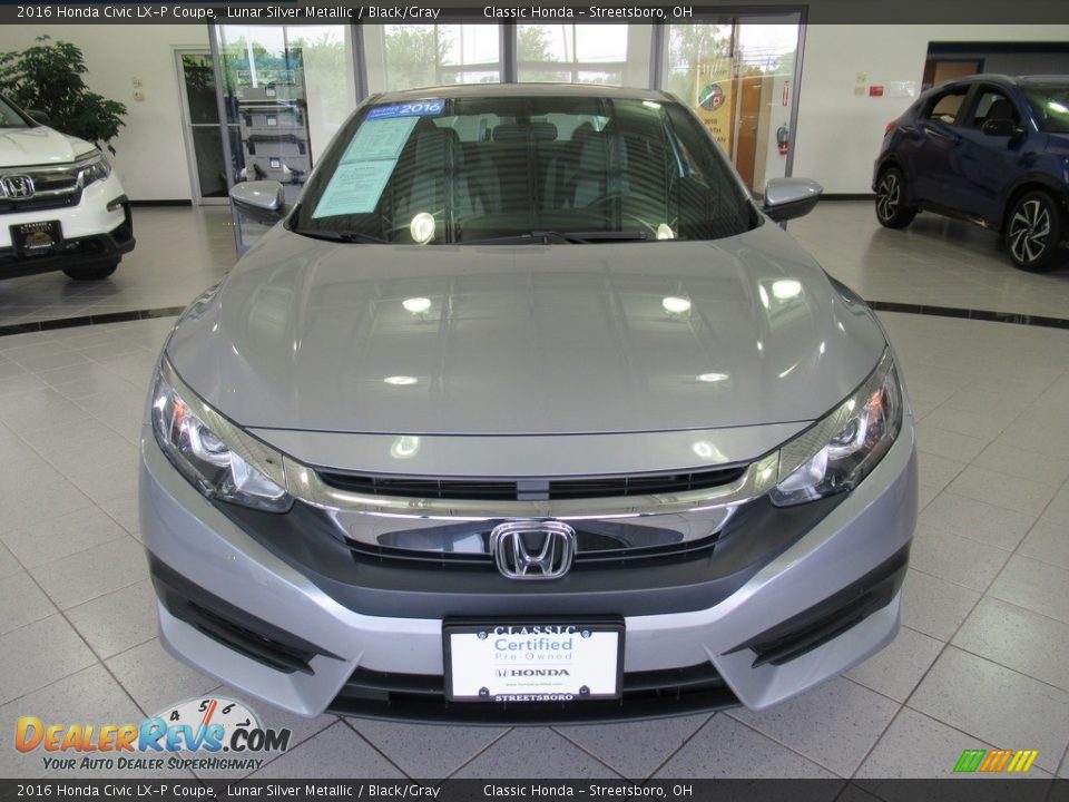 2016 Honda Civic LX-P Coupe Lunar Silver Metallic / Black/Gray Photo #2