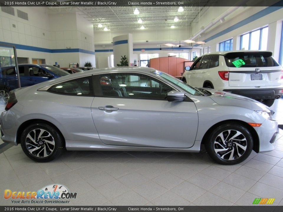 2016 Honda Civic LX-P Coupe Lunar Silver Metallic / Black/Gray Photo #4