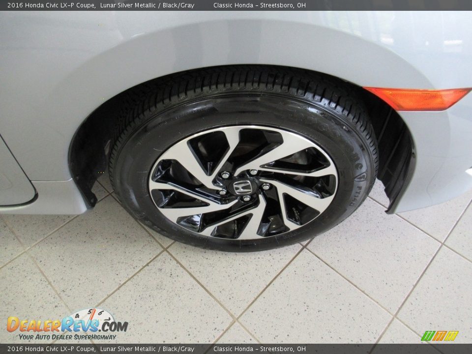 2016 Honda Civic LX-P Coupe Lunar Silver Metallic / Black/Gray Photo #5