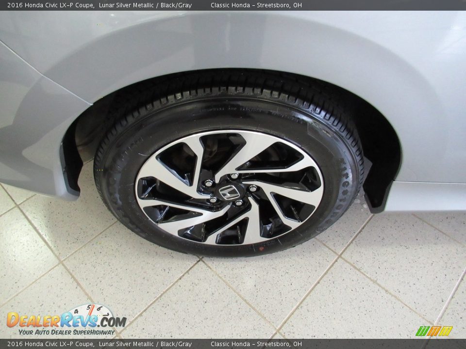 2016 Honda Civic LX-P Coupe Lunar Silver Metallic / Black/Gray Photo #6