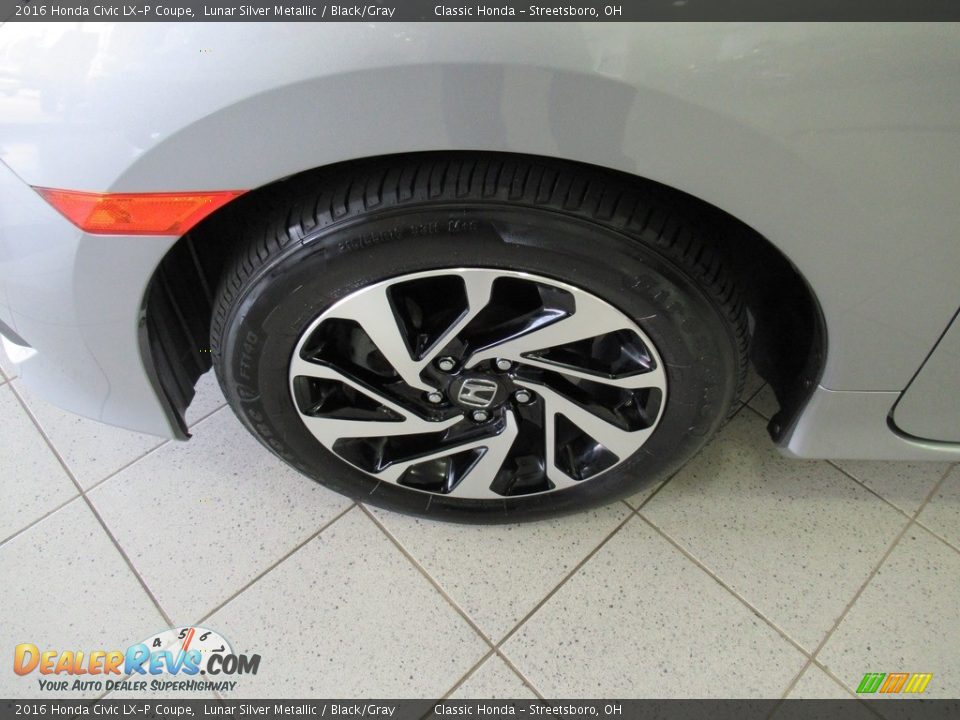 2016 Honda Civic LX-P Coupe Lunar Silver Metallic / Black/Gray Photo #12