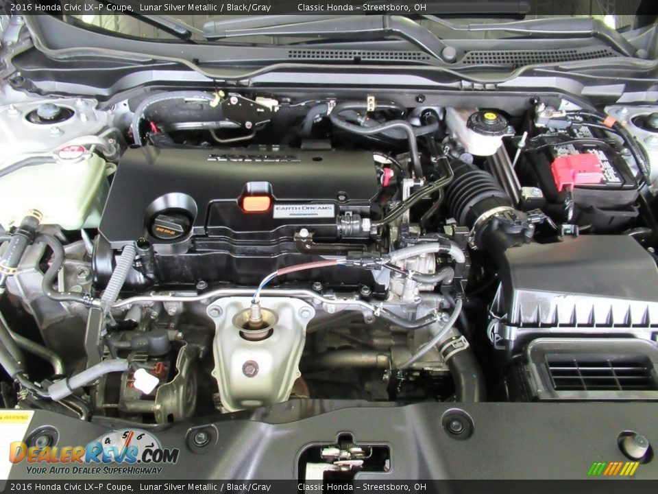 2016 Honda Civic LX-P Coupe Lunar Silver Metallic / Black/Gray Photo #13