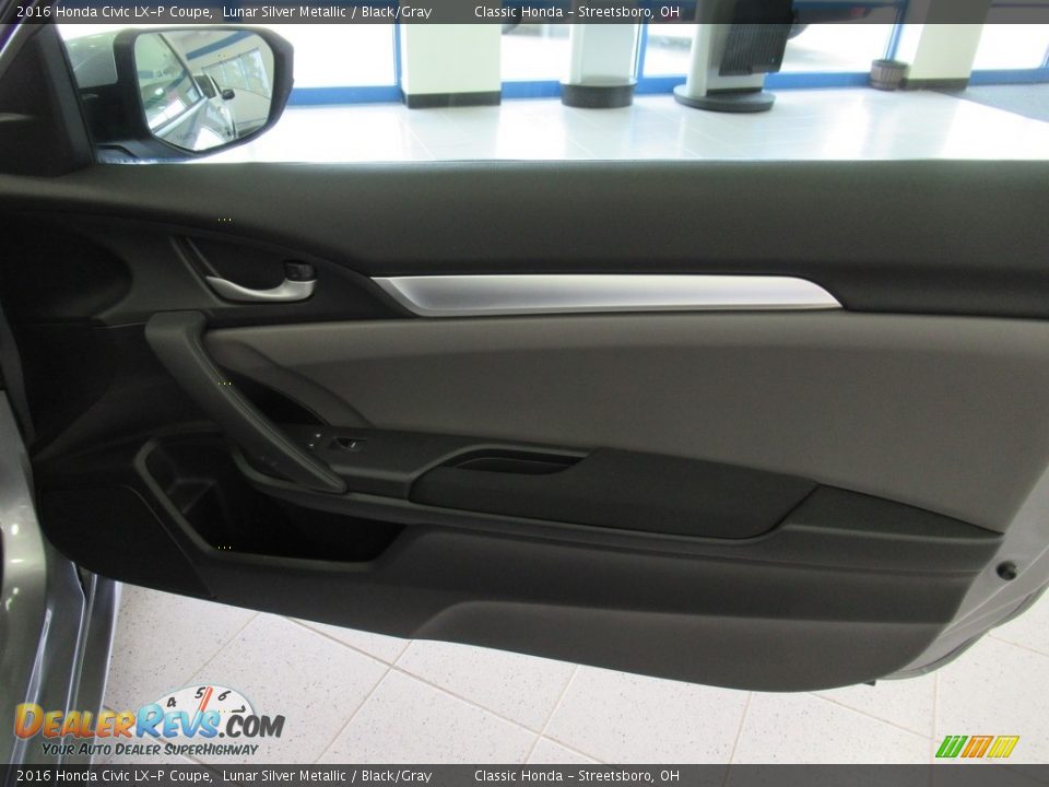 2016 Honda Civic LX-P Coupe Lunar Silver Metallic / Black/Gray Photo #14