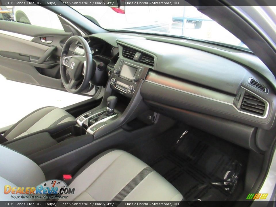 2016 Honda Civic LX-P Coupe Lunar Silver Metallic / Black/Gray Photo #15