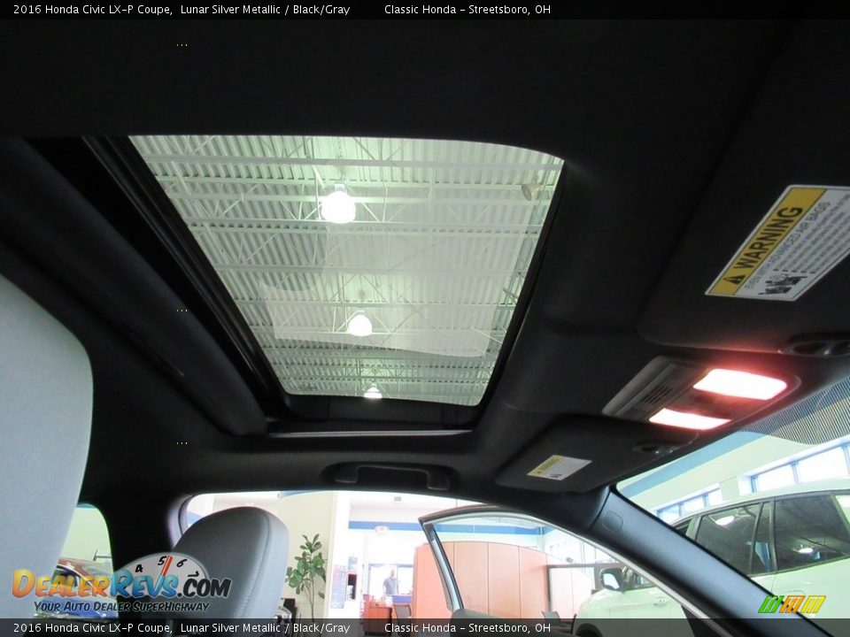 2016 Honda Civic LX-P Coupe Lunar Silver Metallic / Black/Gray Photo #17
