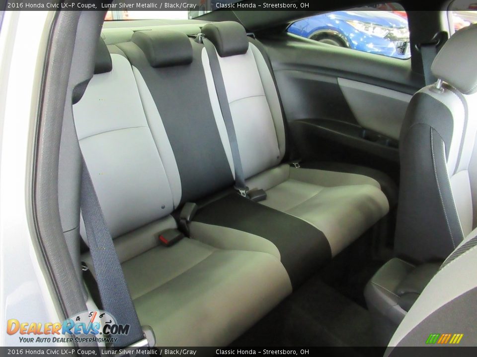 2016 Honda Civic LX-P Coupe Lunar Silver Metallic / Black/Gray Photo #18