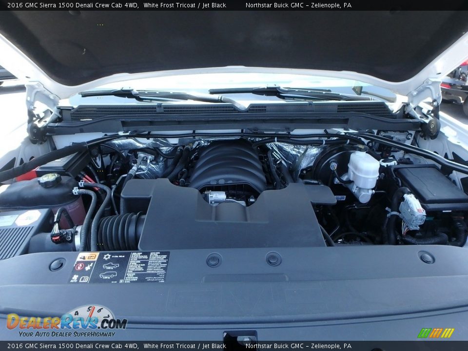 2016 GMC Sierra 1500 Denali Crew Cab 4WD White Frost Tricoat / Jet Black Photo #2