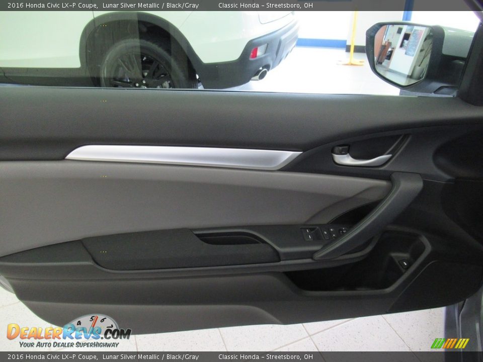 2016 Honda Civic LX-P Coupe Lunar Silver Metallic / Black/Gray Photo #21