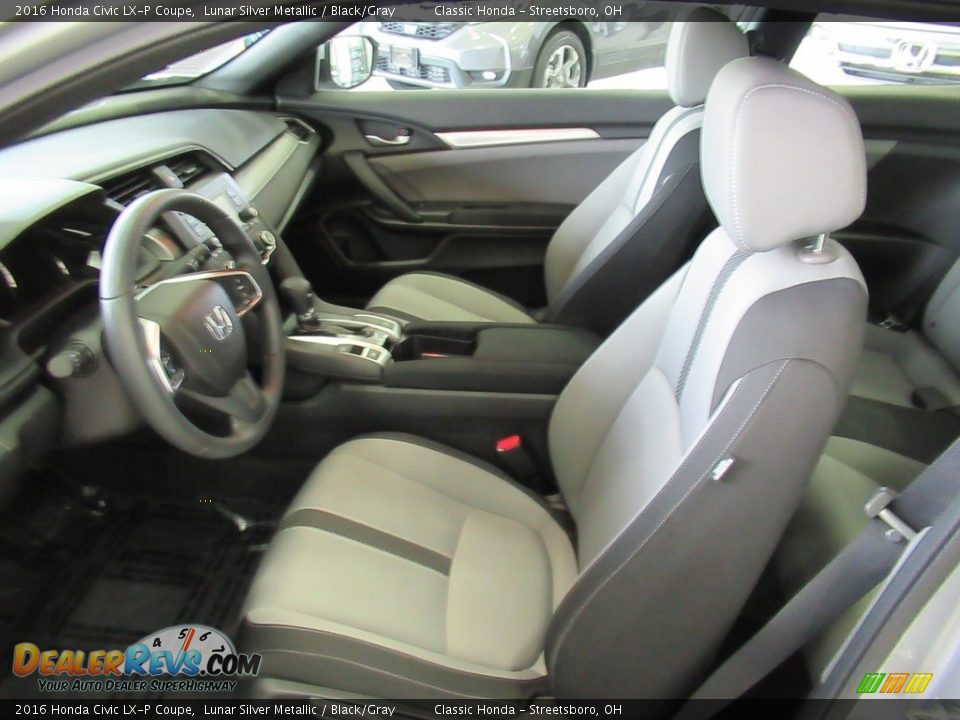 2016 Honda Civic LX-P Coupe Lunar Silver Metallic / Black/Gray Photo #23